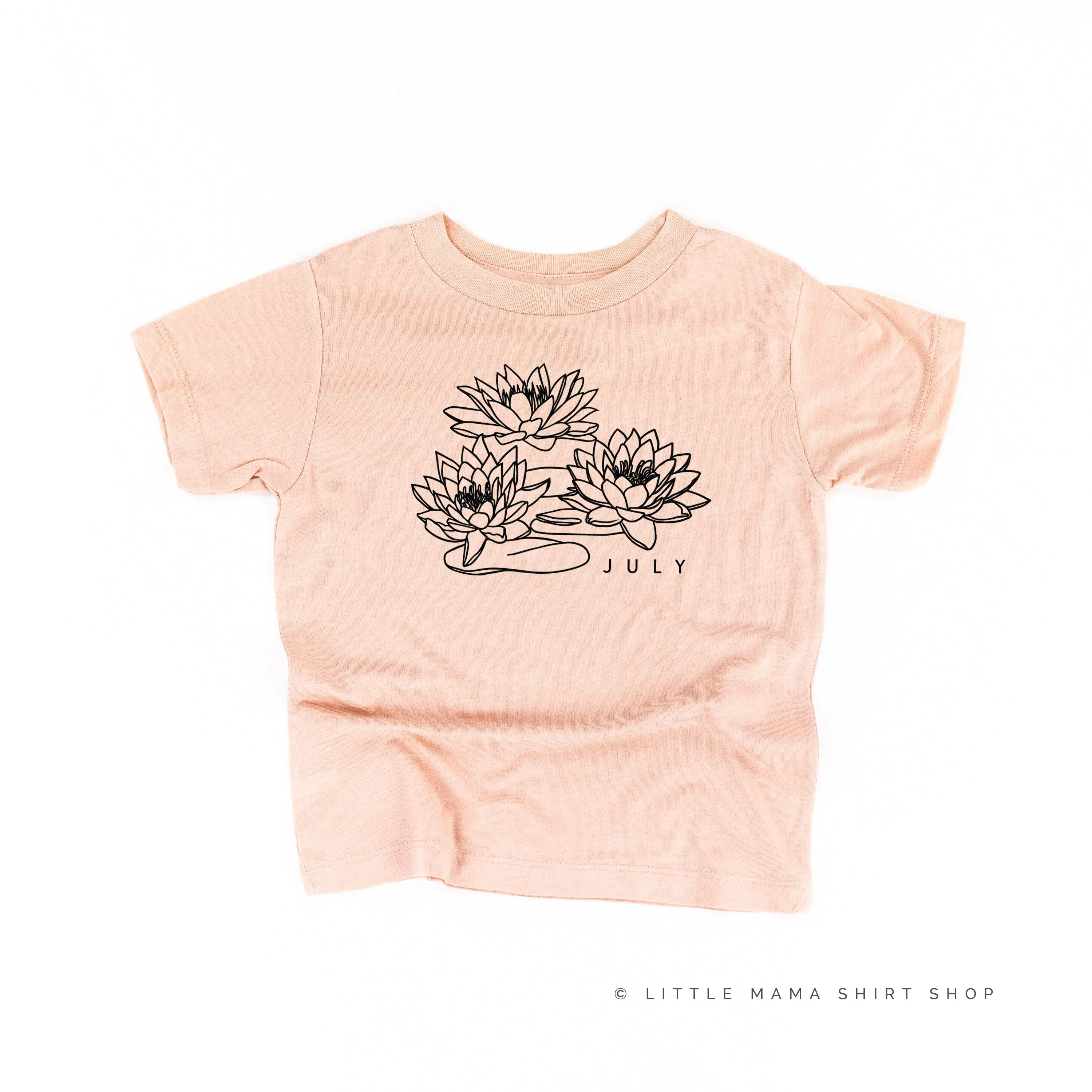 JULY BIRTH FLOWER - Lotus - Short Sleeve Child Shirt