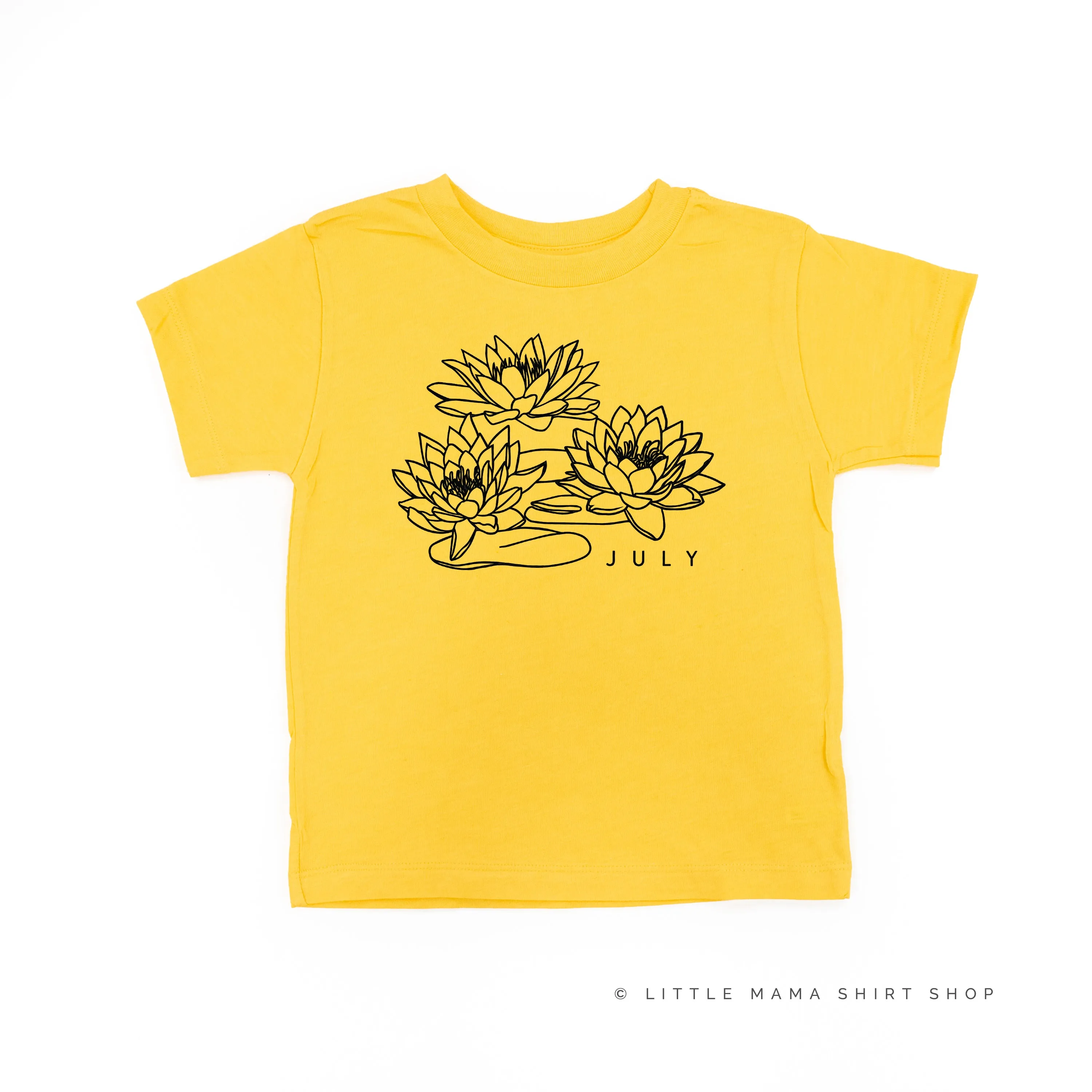 JULY BIRTH FLOWER - Lotus - Short Sleeve Child Shirt