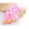 Kids Baby Girls Petals Bow Mini Skirt Princess Gown Tulle Tutu Party 3-8Y