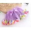 Kids Baby Girls Petals Bow Mini Skirt Princess Gown Tulle Tutu Party 3-8Y