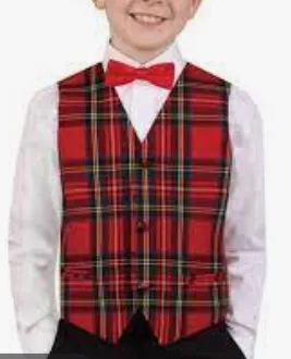 Kids Tartan Waistcoat