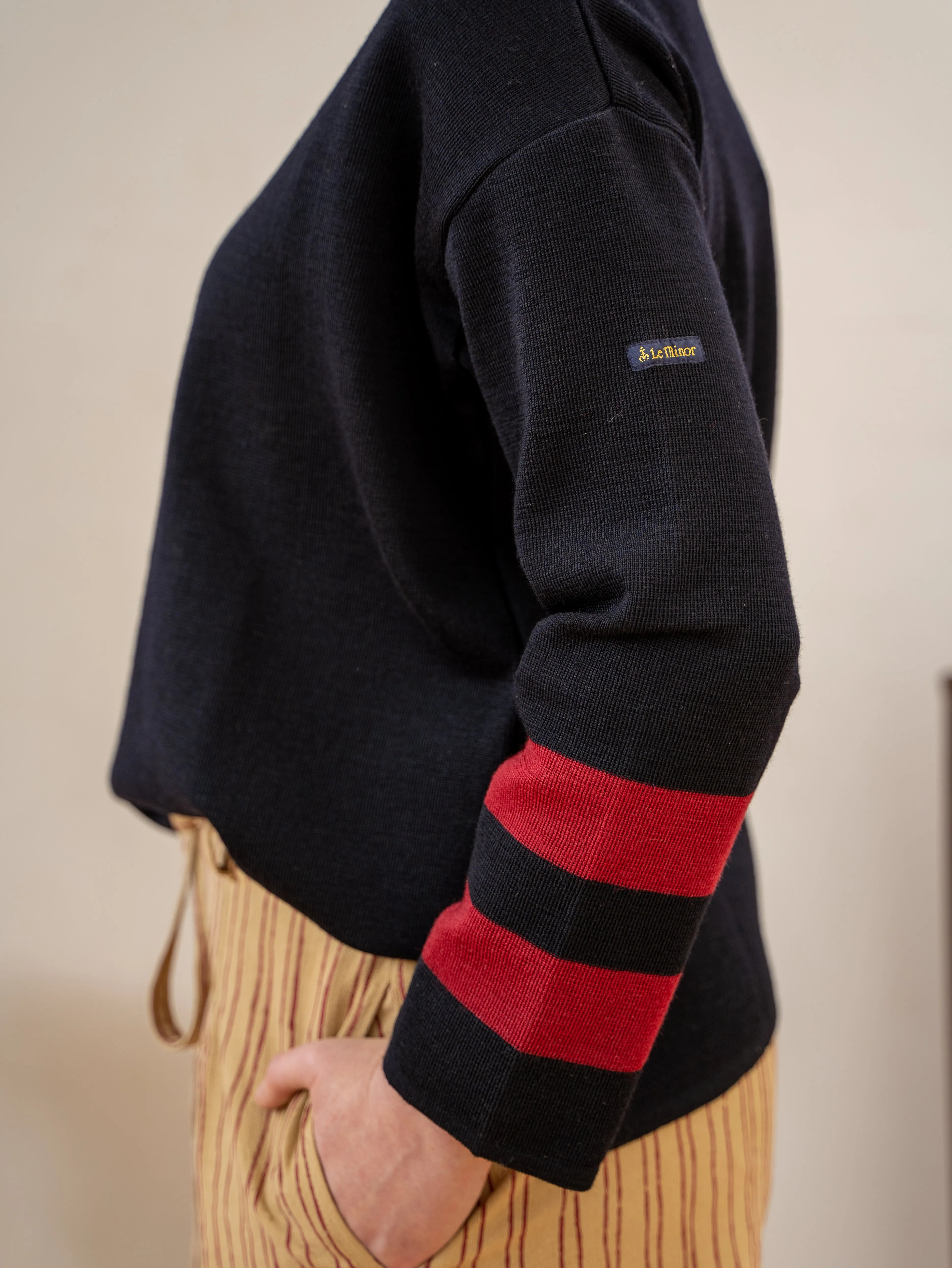 Mariniere 3/4 sleeves J12 - Navy/Red