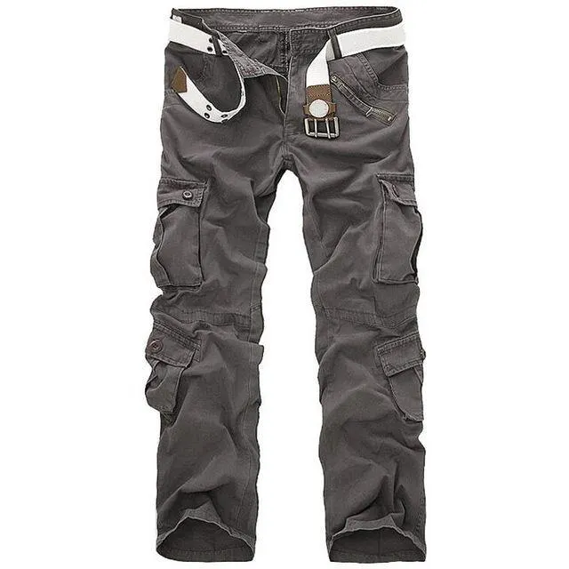 Men Tactical Military Pants Male Casual Multi-pockets Overalls Loose Style Trousers Mens Fashion Cargo Outwear Camouflage Pants