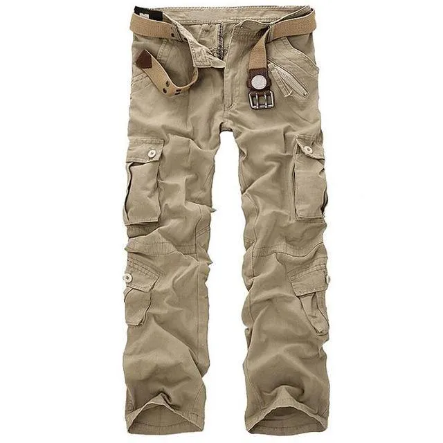 Men Tactical Military Pants Male Casual Multi-pockets Overalls Loose Style Trousers Mens Fashion Cargo Outwear Camouflage Pants