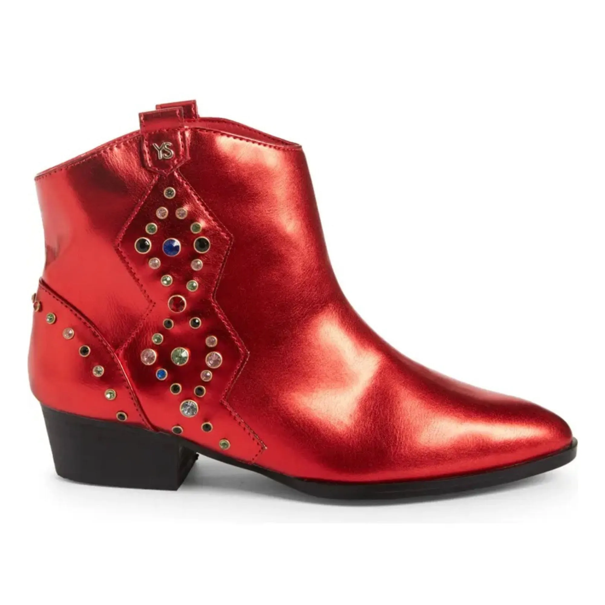 Miss Dallas Gem Western Boot in Red - Kids