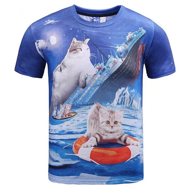 Mr.1991INC New Fashion Men/women 3d t-shirt funny print colorful hair Lion King summer cool t shirt street wear tops tees