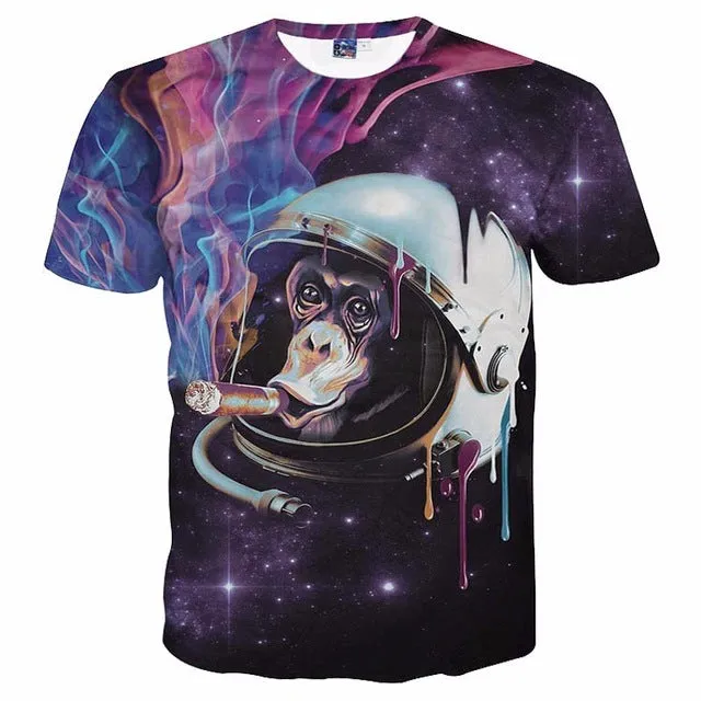 Mr.1991INC New Fashion Men/women 3d t-shirt funny print colorful hair Lion King summer cool t shirt street wear tops tees