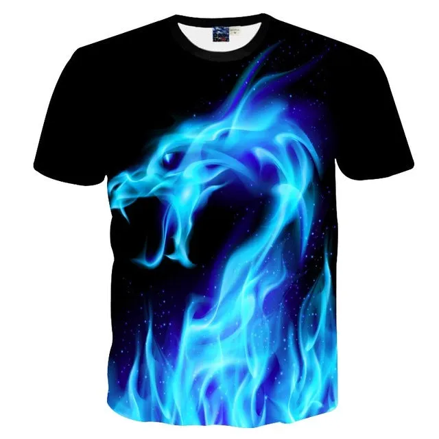 Mr.1991INC New Fashion Men/women 3d t-shirt funny print colorful hair Lion King summer cool t shirt street wear tops tees