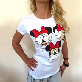 New Cartoon Anime Mickey women T Shirt Women Summer Short-sleeve Emoji Casual T shirt Woman Clothes O Neck T-shirt Femme