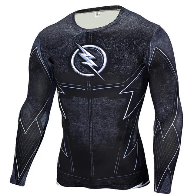 New Superhero Winter Soldier Bucky Anime 3D T Shirt Fitness Men Crossfit T-Shirt Long Sleeve Compression Shirt