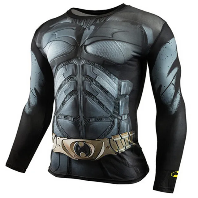 New Superhero Winter Soldier Bucky Anime 3D T Shirt Fitness Men Crossfit T-Shirt Long Sleeve Compression Shirt