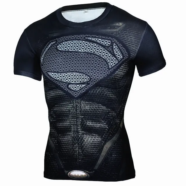 New Superhero Winter Soldier Bucky Anime 3D T Shirt Fitness Men Crossfit T-Shirt Long Sleeve Compression Shirt