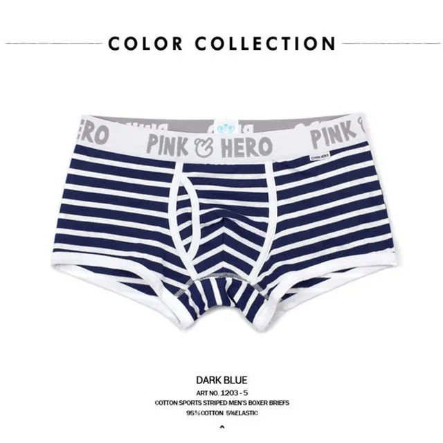 Pink Heroes Hot Sell Cheap New Mr Fashion Brand mens cotton boxer shorts fashion underwear male underwear sexy  0091203