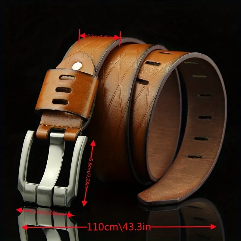 Premium PU Leather Belt Stylish Wide Strap for Men Great Gift Idea