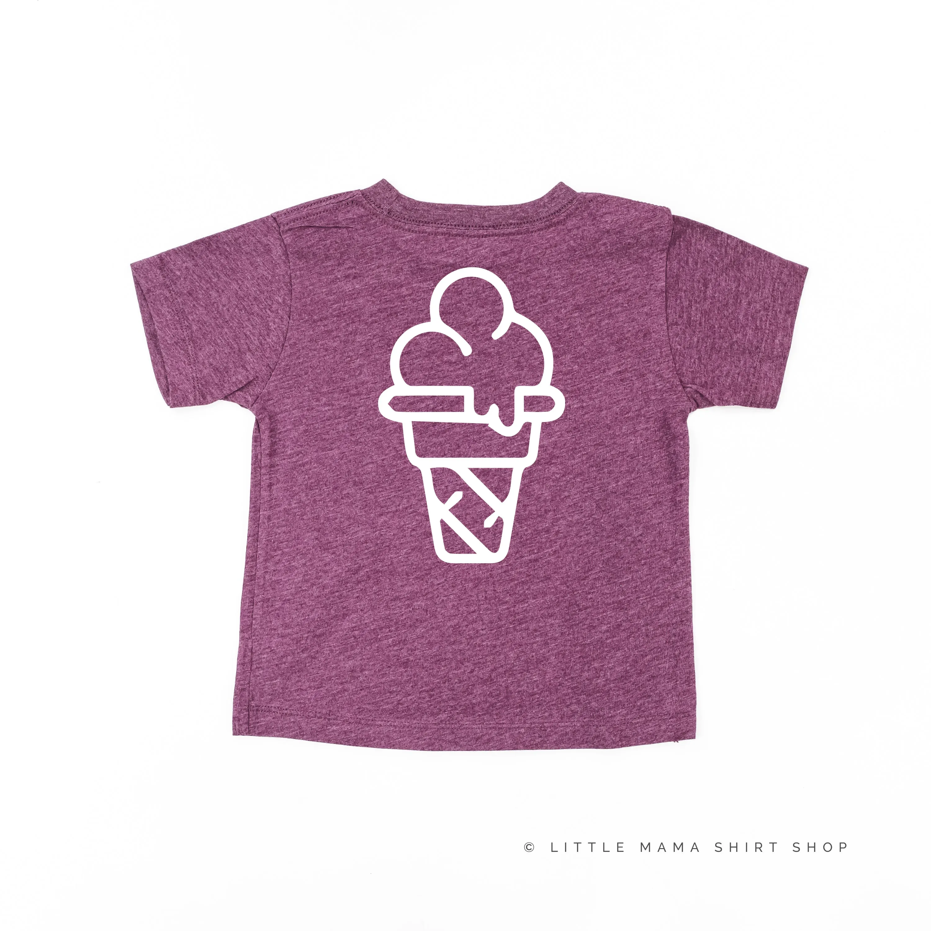 Professional Ice Cream Taste Tester -  Single Cone on Back - Short Sleeve Child Shirt