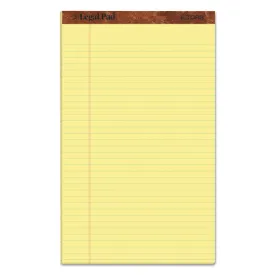 "the Legal Pad" Perforated Pads, Wide-legal Rule, 8.5 X 14, Canary, 50 Sheets, Dozen