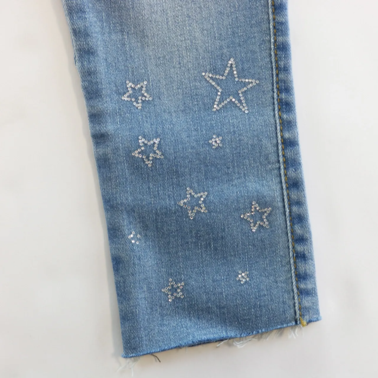 Rhinestone Star Stretch Jeans