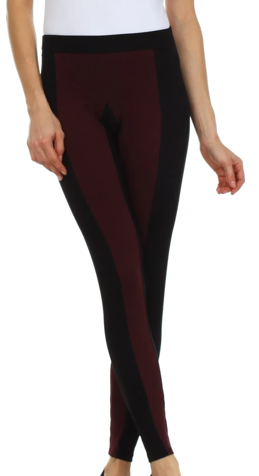 Sakkas Contrast Stripe Fashion Leggings