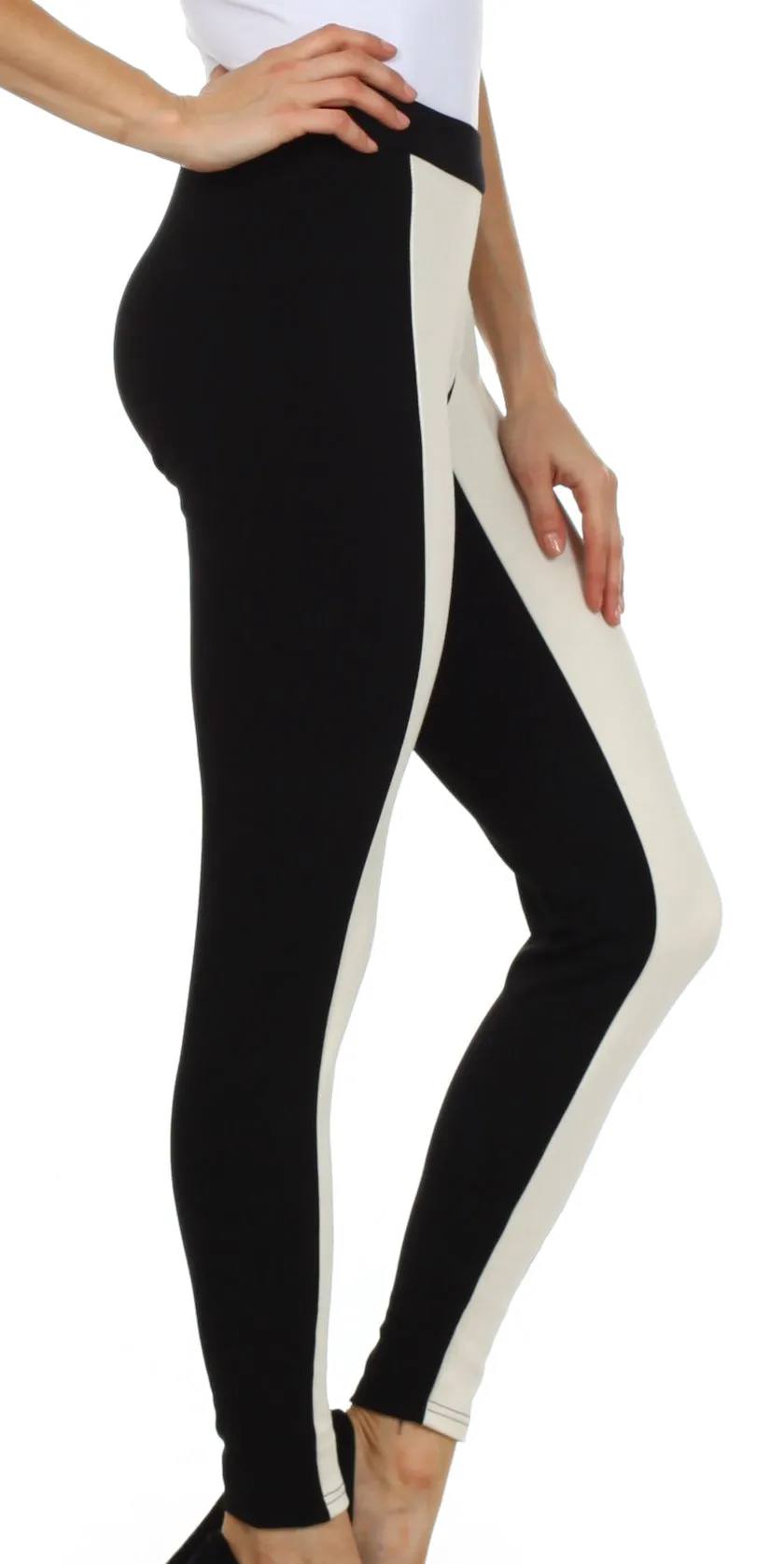 Sakkas Contrast Stripe Fashion Leggings