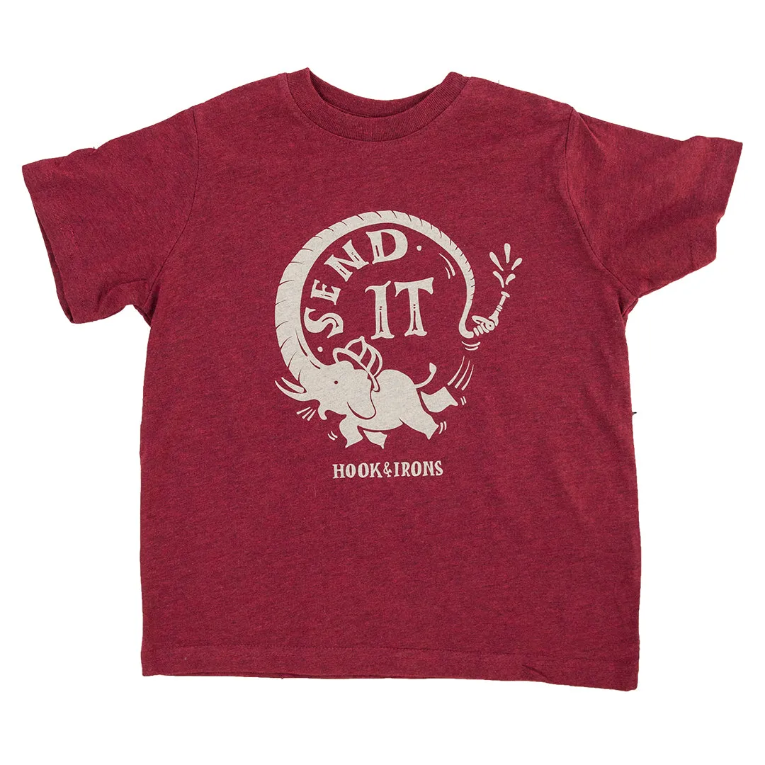 Send It - Heather Red Kids Tee