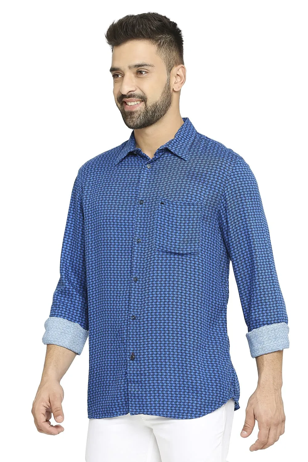 Slim Fit Tencel Printed Shirt