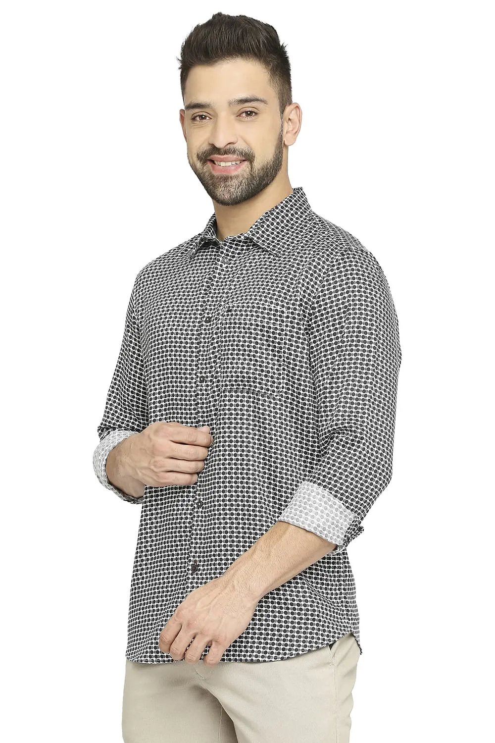 Slim Fit Tencel Printed Shirt