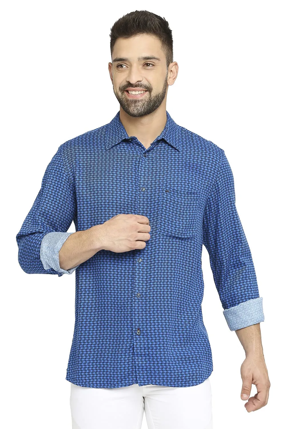 Slim Fit Tencel Printed Shirt