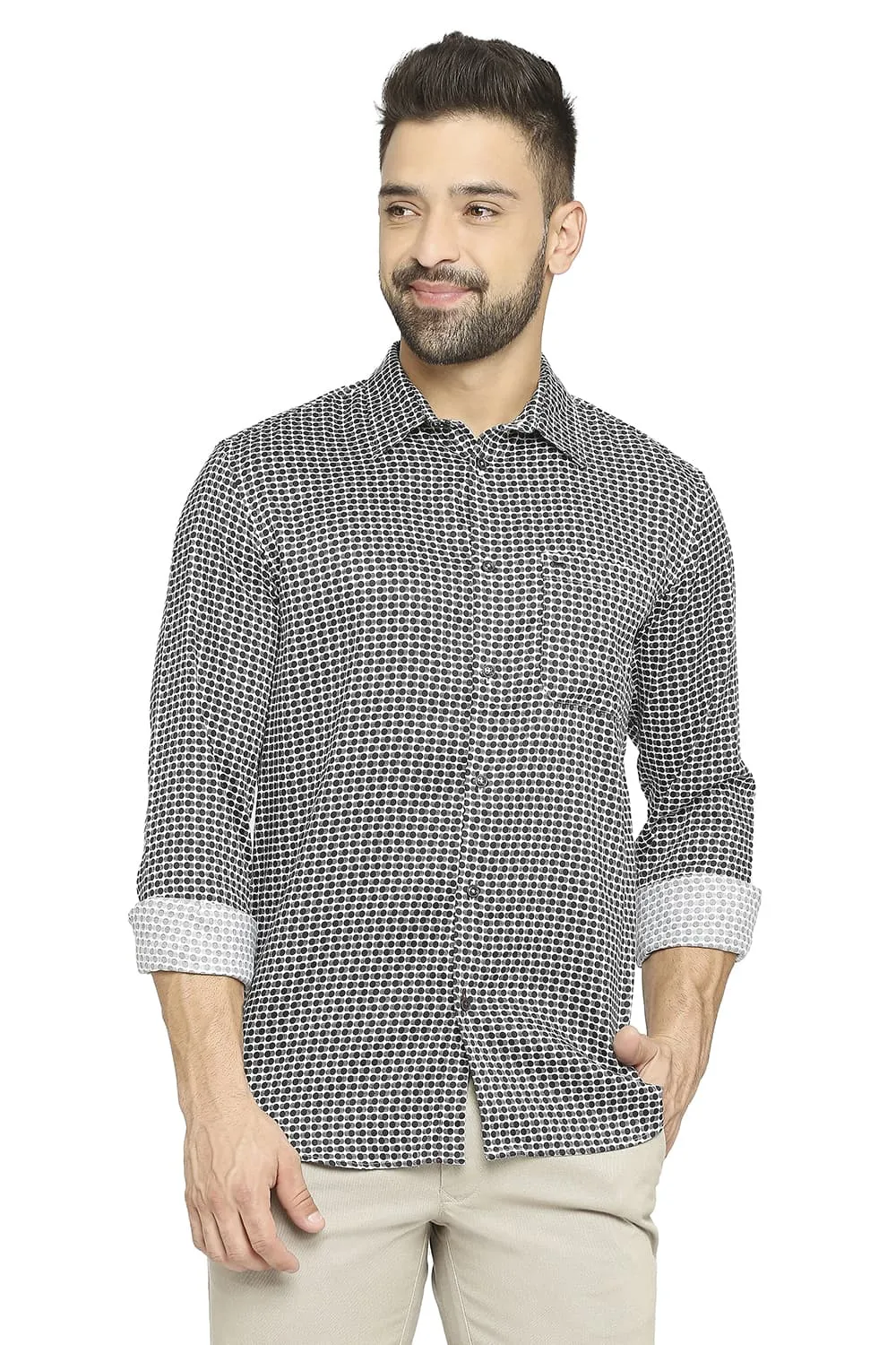 Slim Fit Tencel Printed Shirt