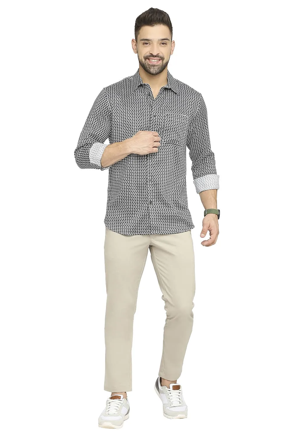 Slim Fit Tencel Printed Shirt