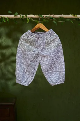 Stargazer’ pants in grey hand block print cotton for boys and girls