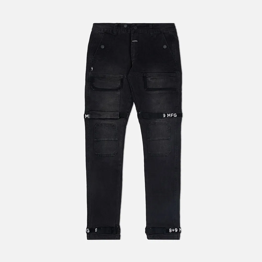 Strapped Up Slim Utility Jeans Black OG