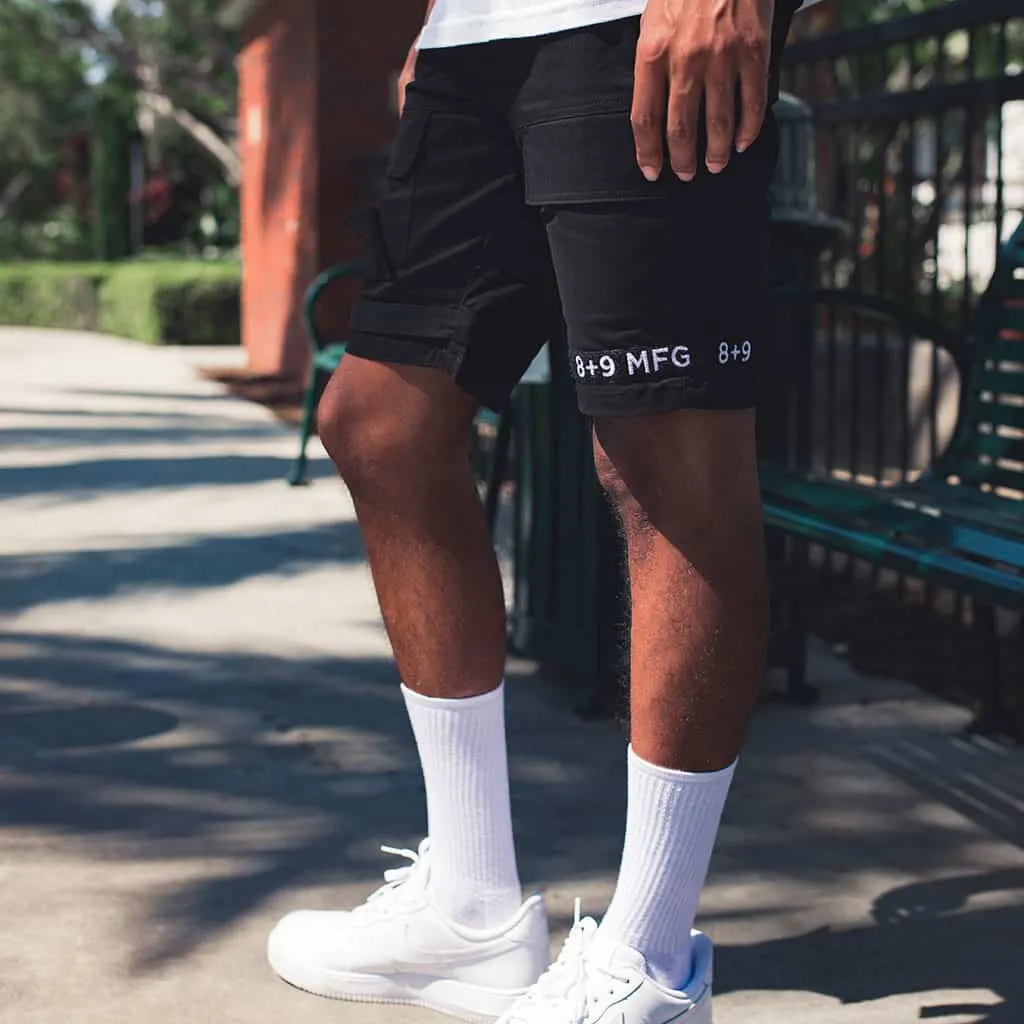 Strapped Up Slim Utility Shorts Black OG