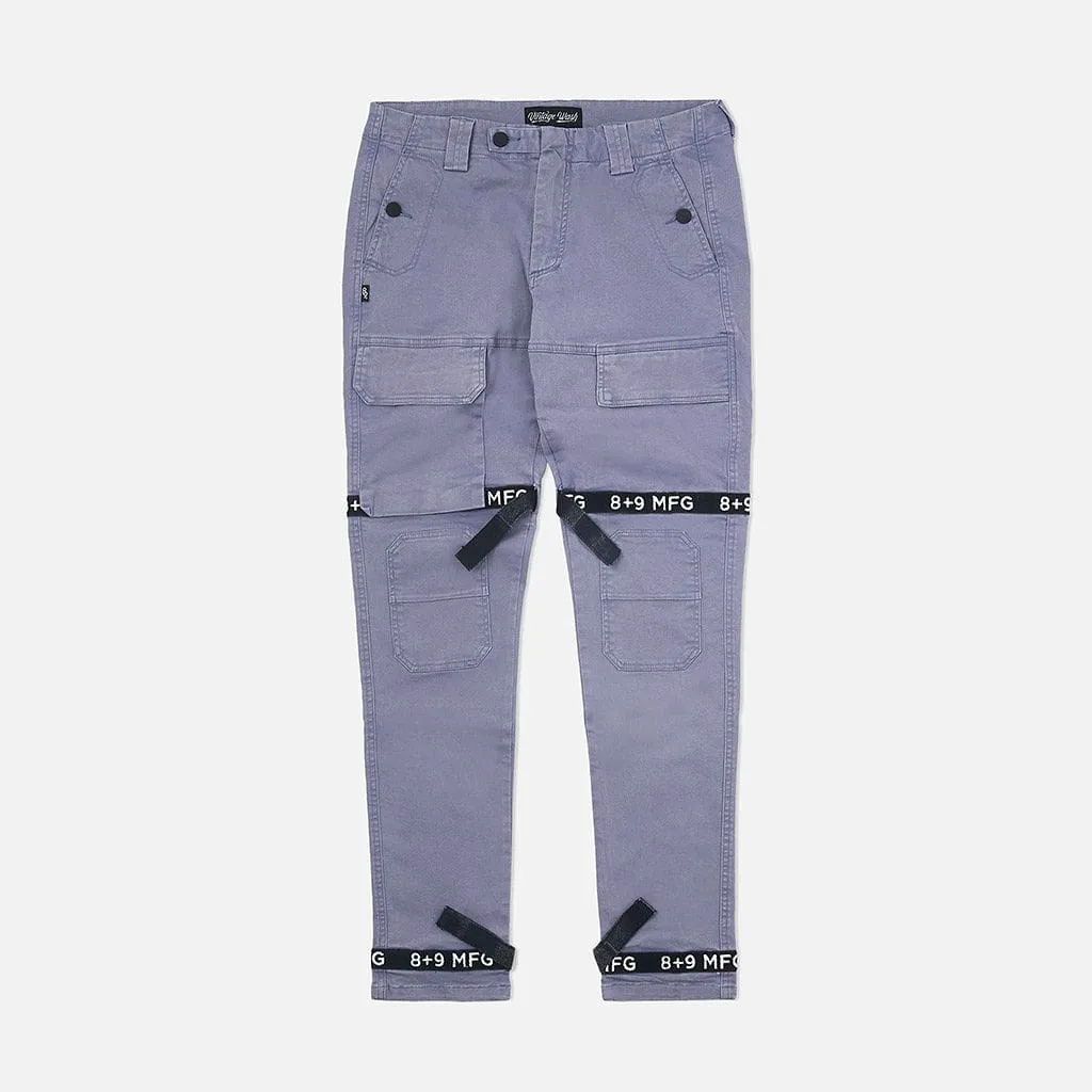 Strapped Up Vintage Washed Utility Pants Blue