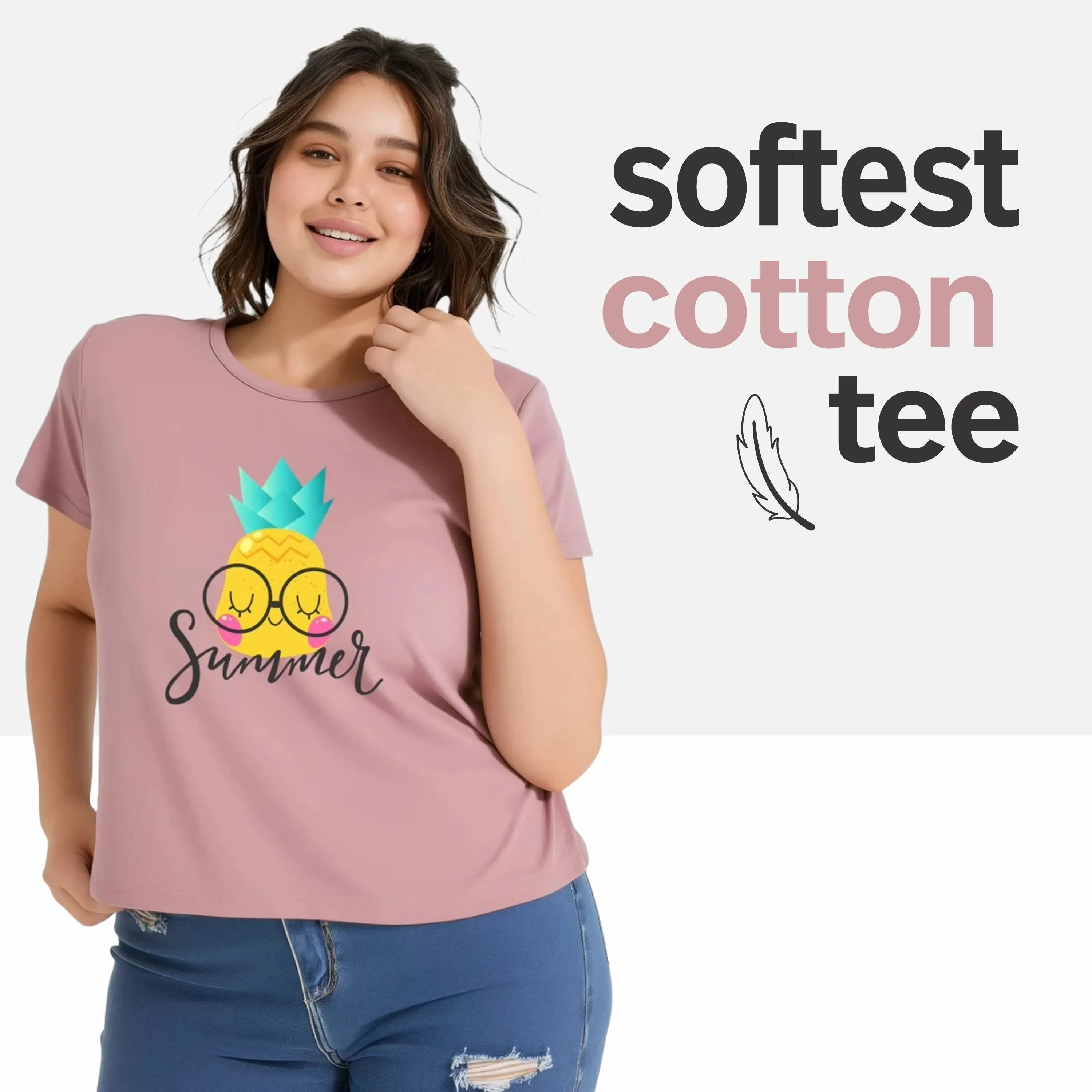 Summer Vibes Plus Size Women T-Shirt