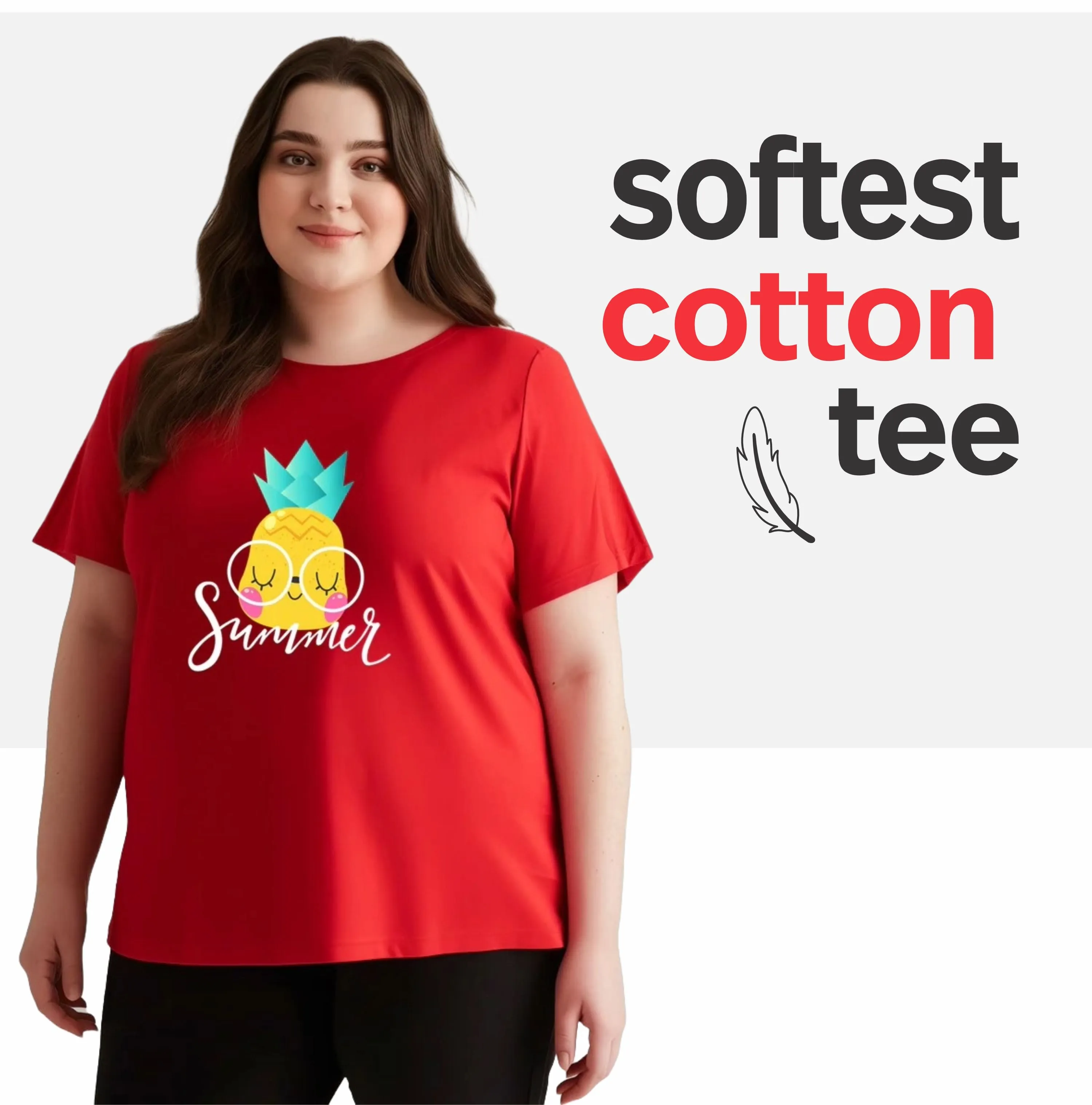 Summer Vibes Plus Size Women T-Shirt