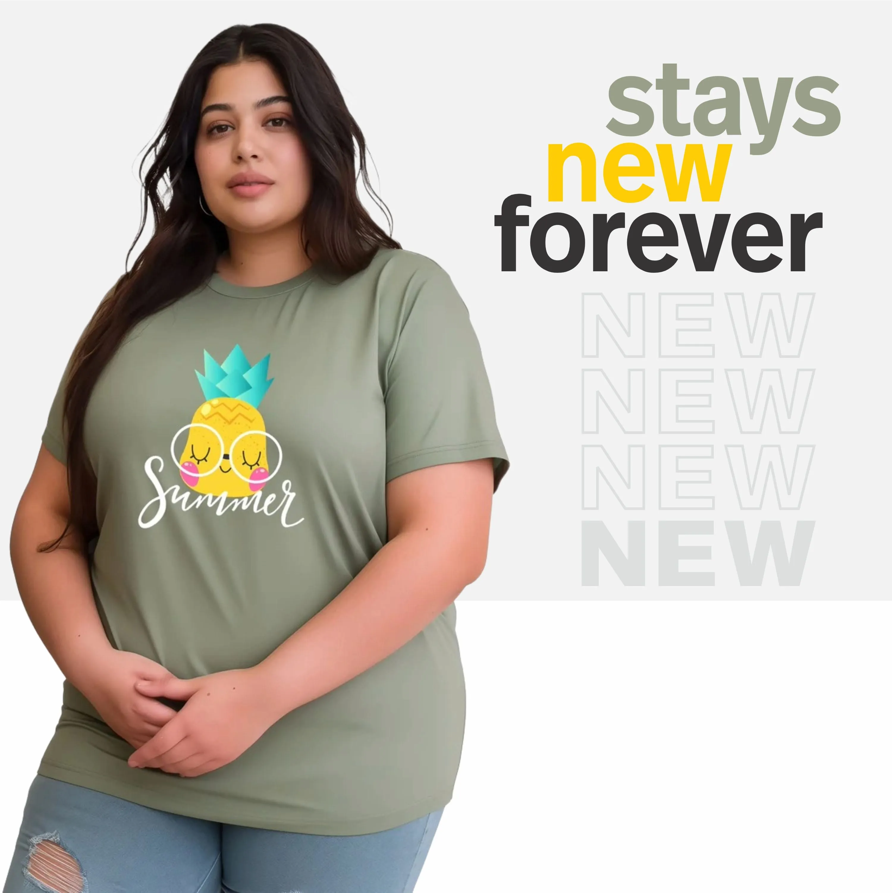 Summer Vibes Plus Size Women T-Shirt