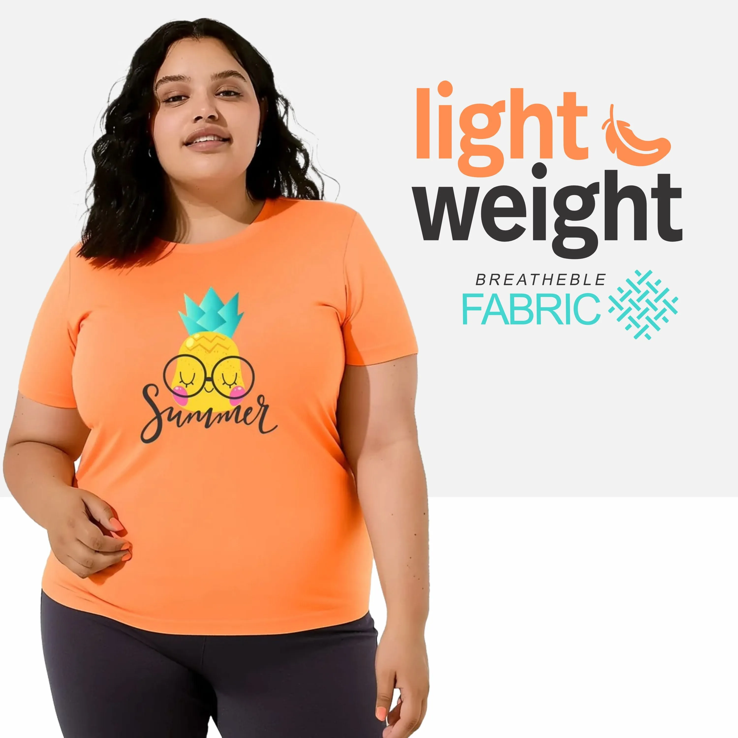 Summer Vibes Plus Size Women T-Shirt