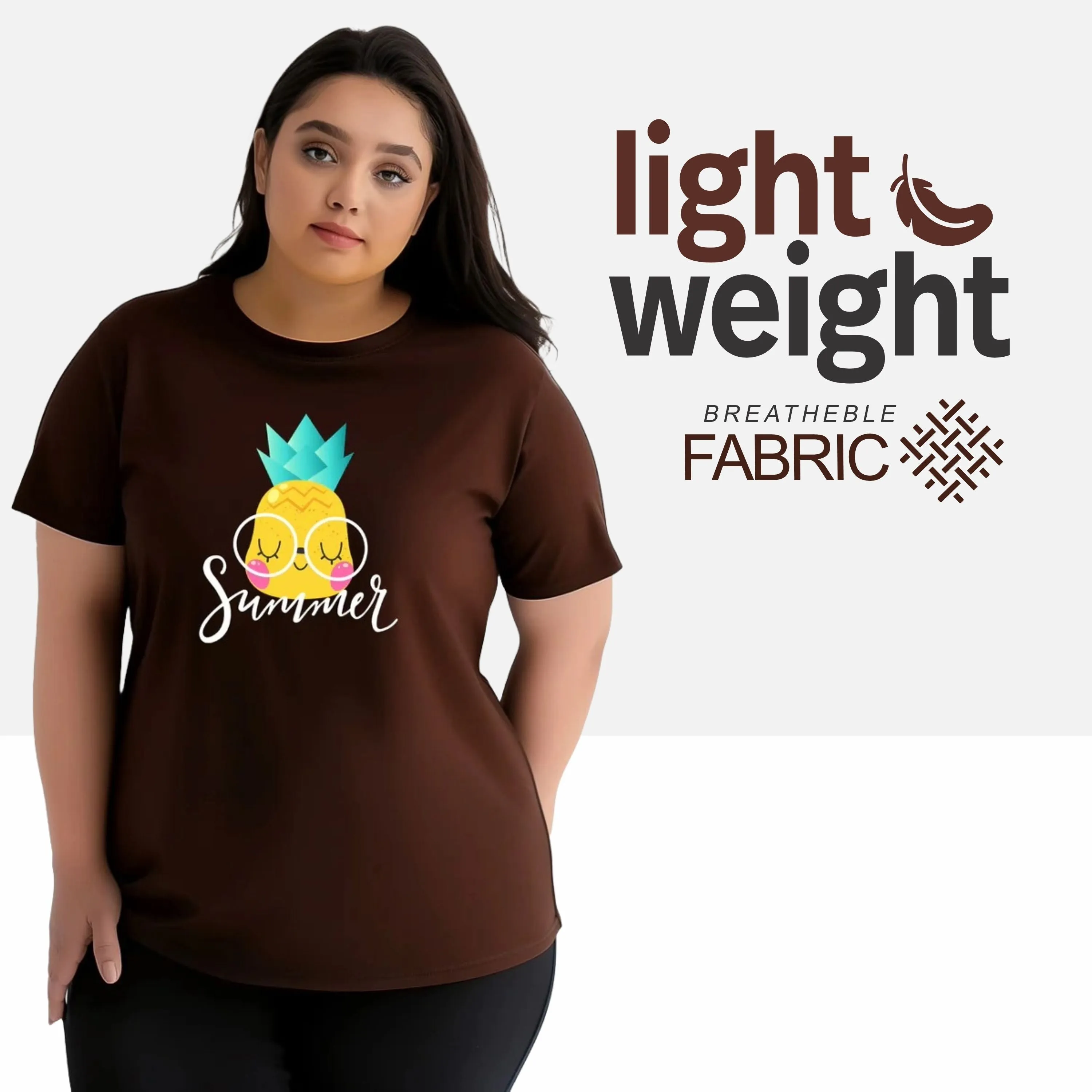 Summer Vibes Plus Size Women T-Shirt