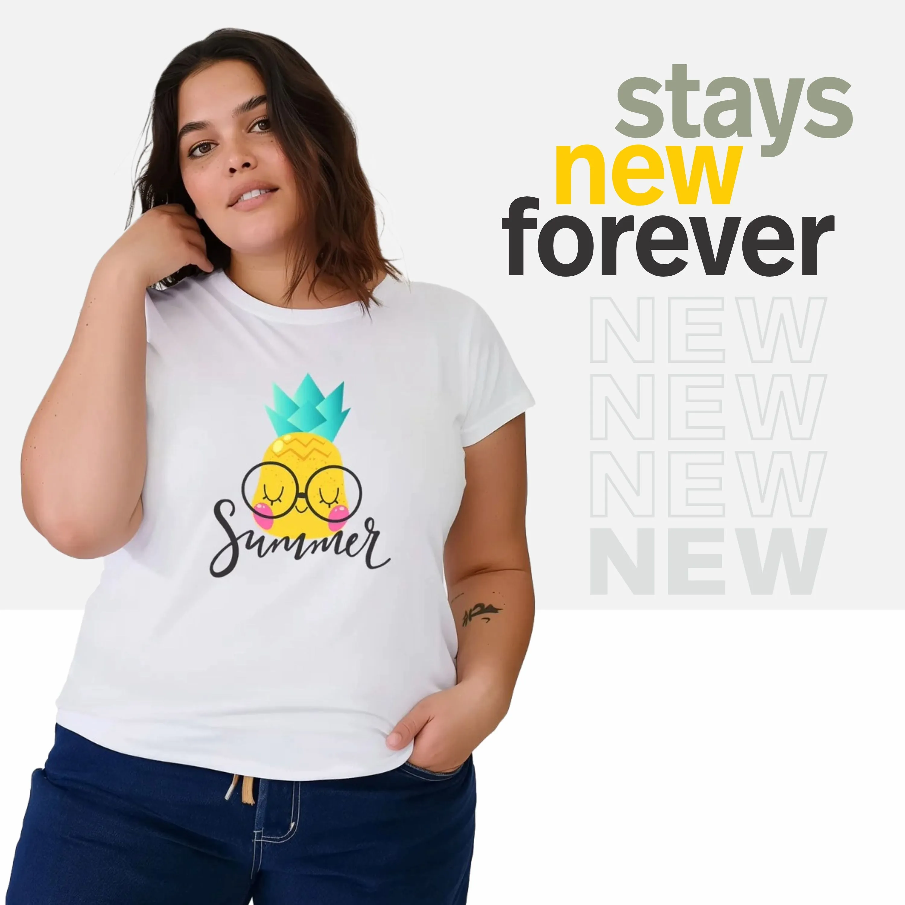 Summer Vibes Plus Size Women T-Shirt