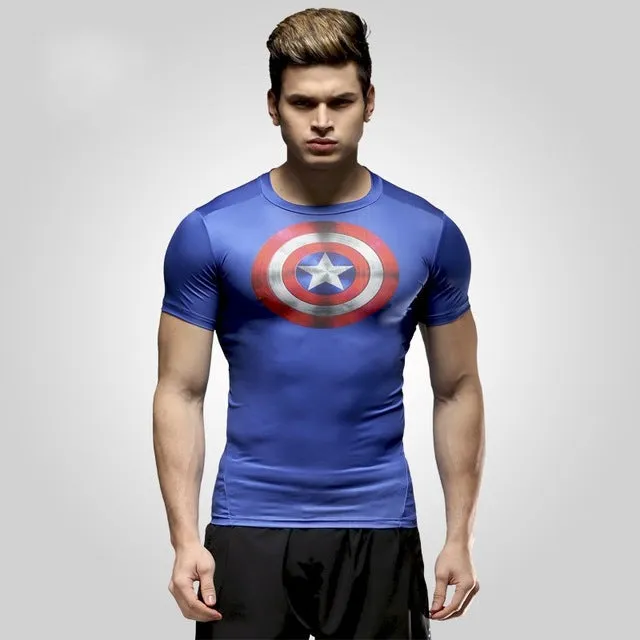 T Shirt Captain America Shield Civil War Tee 3D Printed T-shirts Men Marvel Avengers 3 iron man Fitness Clothing Male Tops