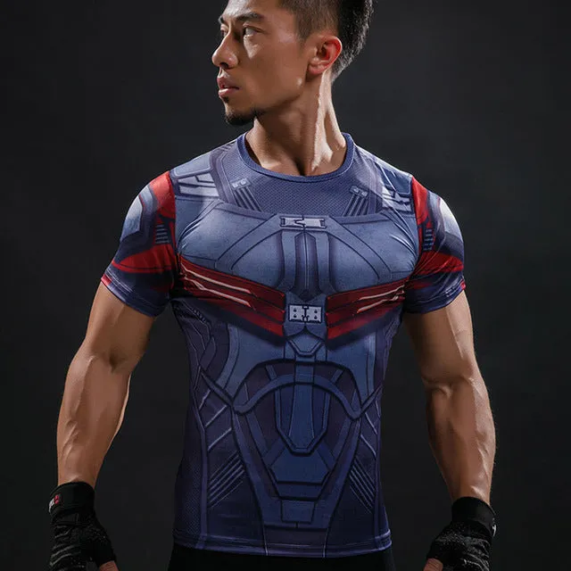 T Shirt Captain America Shield Civil War Tee 3D Printed T-shirts Men Marvel Avengers 3 iron man Fitness Clothing Male Tops