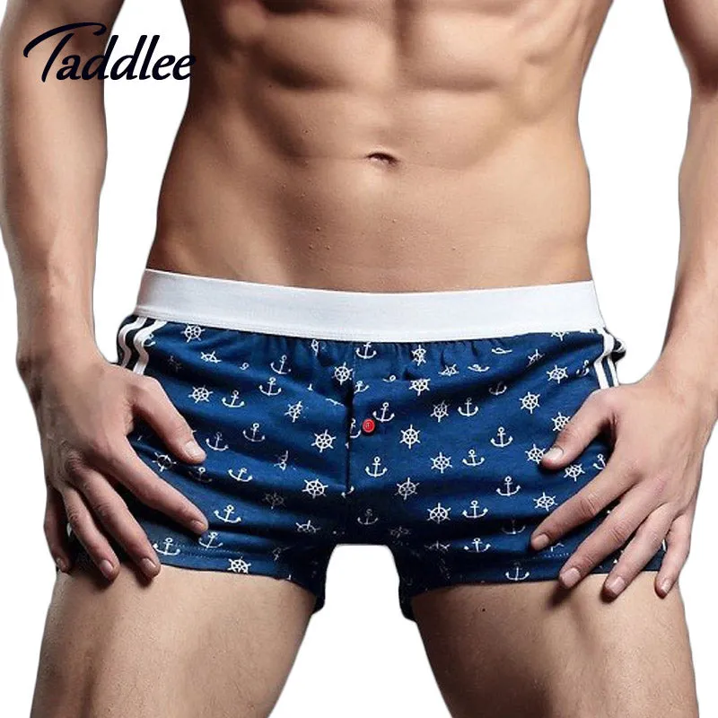 Taddlee Brand Sexy Mens Underwear Boxer Trunks Gay Penis Pouch Home Sleepwear High Quality Man Underwear Boxer Shorts Sleepwear