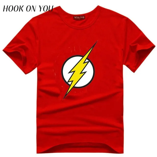 The Big Bang Theory T-shirt Sheldon Cooper super hero green lantern the flash cosplay t shirts men women geek tee TBBT tshirt