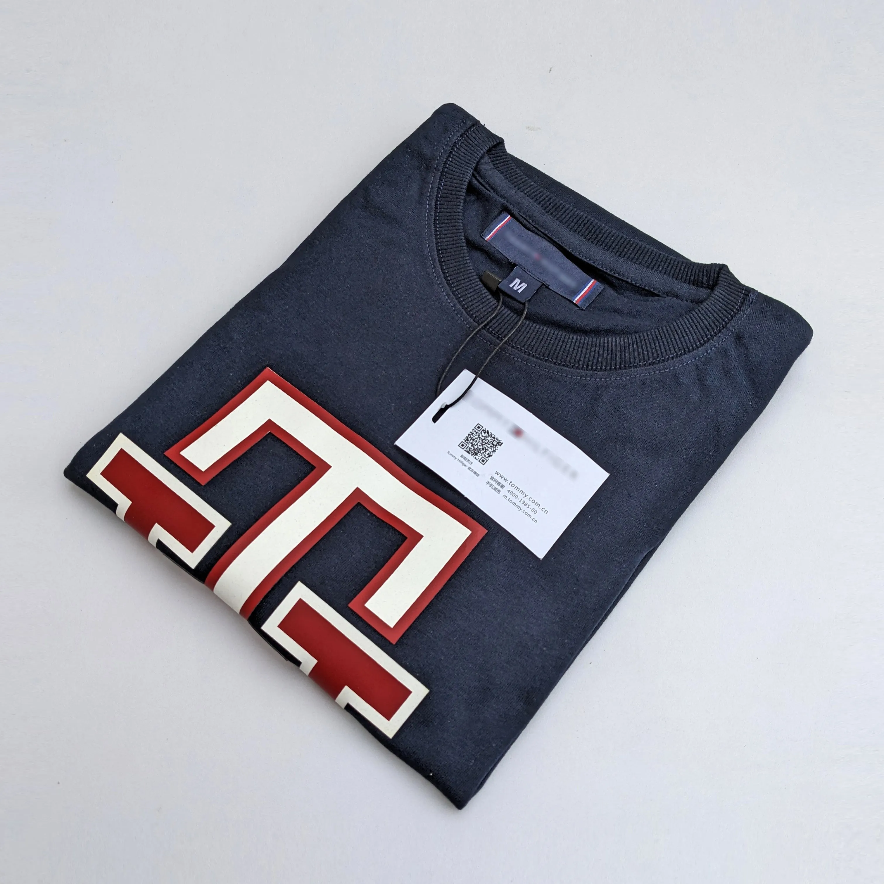 TM - Men 'Navy' Logo  Rubberized Printed T-Shirt TM685