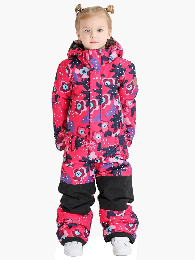 TreadSnow Flower Kids Snowboard One Picec Suit