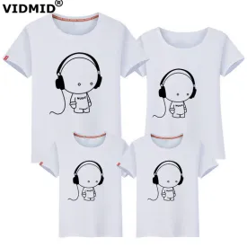 VIDMID Family matching clothes mother daughter son outfits cotton short-sleeve T-shirt family look father baby clothing 6001 28