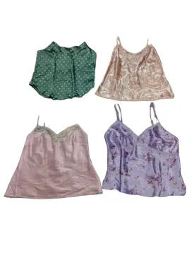 Y2K 2024 - Fairycore Silk Slip Tops - 12 pcs - 6/5/24