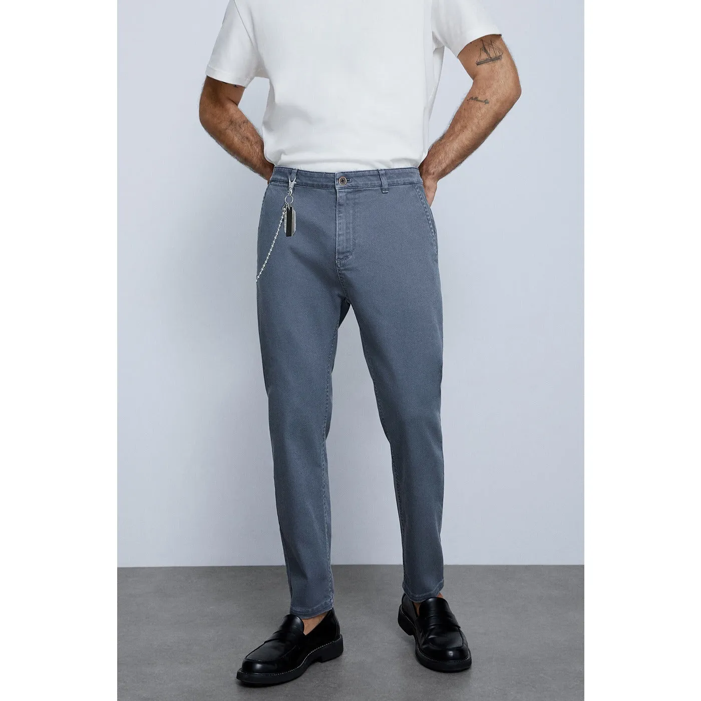 Zara Light Blue Skinny Chinos