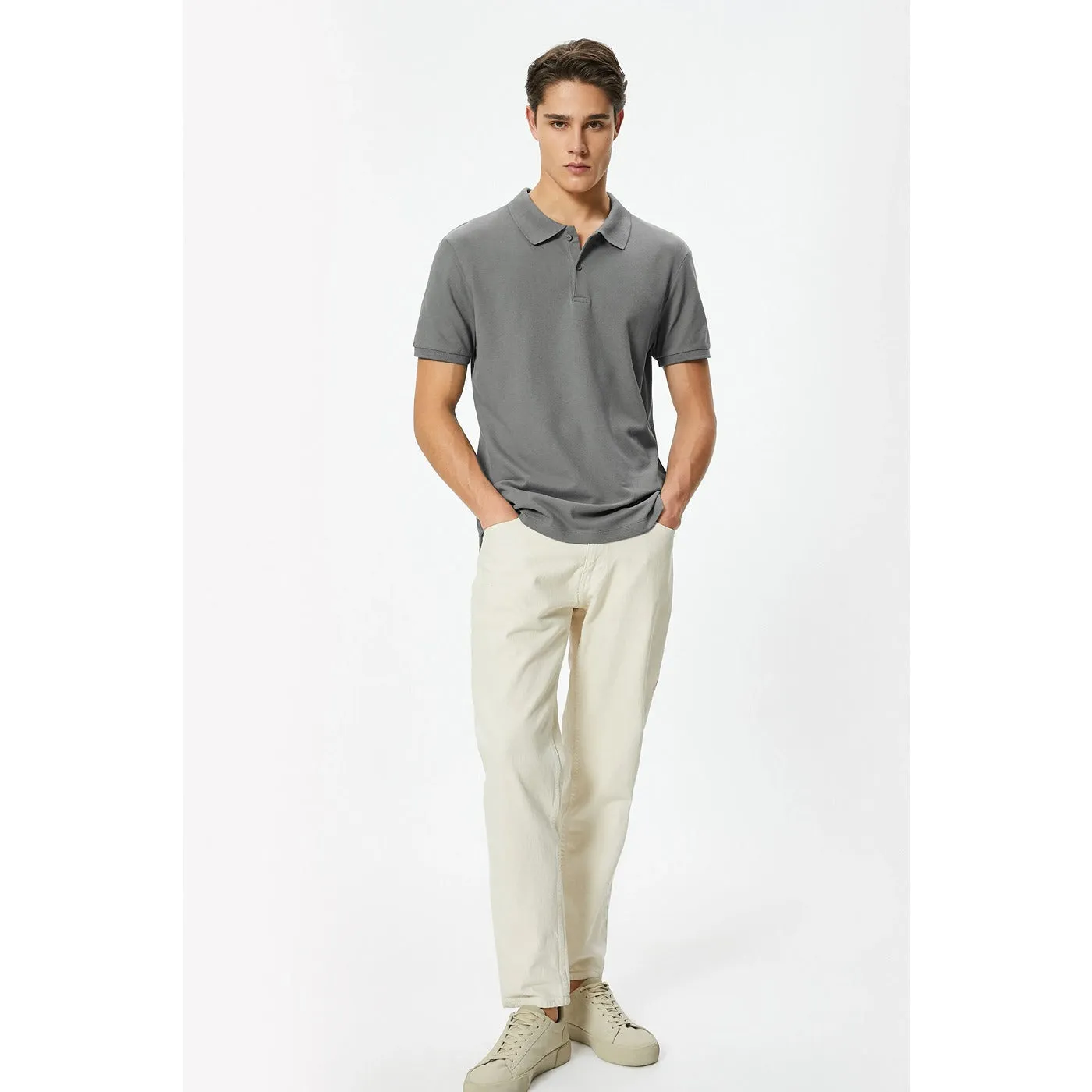 ZR Grey Slim Fit Polo